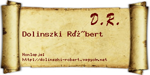 Dolinszki Róbert névjegykártya