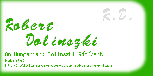 robert dolinszki business card